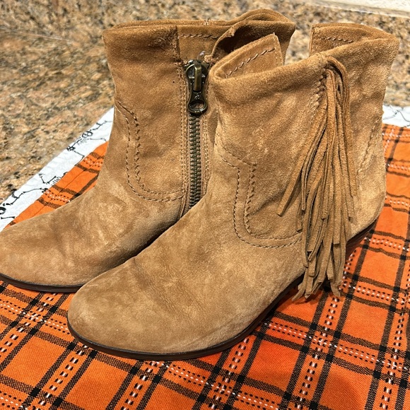 Sam Edelman Brown Fringed Ankle Boots - Picture 8 of 8
